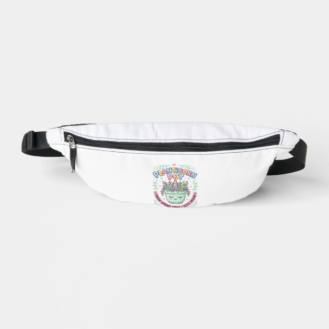 Unicorn Planticorn Pot Graphic Design Graphic Tee  Bum Bags (Front)