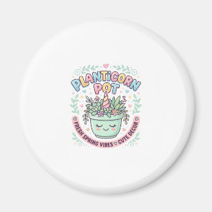 Unicorn Planticorn Pot Graphic Design Graphic Tee  Magnet