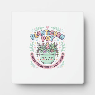 Unicorn Planticorn Pot Graphic Design Graphic Tee Plaque