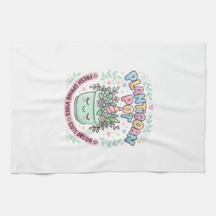 Unicorn Planticorn Pot Graphic Design Graphic Tee Tea Towel