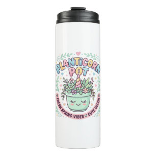 Unicorn Planticorn Pot Graphic Design Graphic Tee Thermal Tumbler