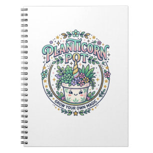 Unicorn Planticorn Pot POD Ready POD Artwork_1 Notebook