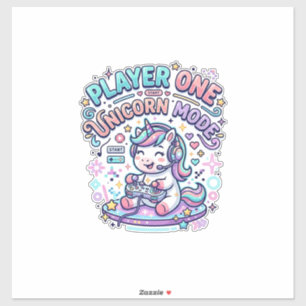 Unicorn Player One Unicorn Mode Retro Style Graphi