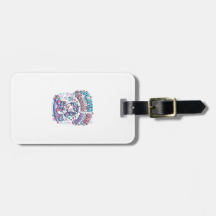 Unicorn Player One Unicorn Mode Retro Style Graphi Luggage Tag