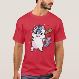 Unicorn playing Baseball Mythical Creature Sport g T-Shirt