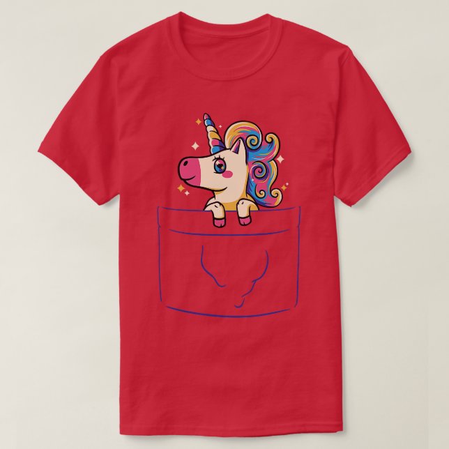 Unicorn Pocket by Tobe Fonseca T-Shirt (Design Front)