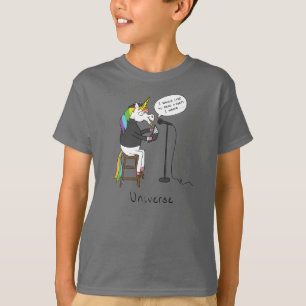 Unicorn Poet Cute Cartoon T-Shirt