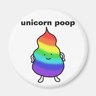 Unicorn Poop Funny Magnet Cute Rainbow Poop Joke