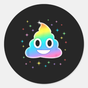 Unicorn Poop Magic Rainbow Funny Halloween Costume Classic Round Sticker