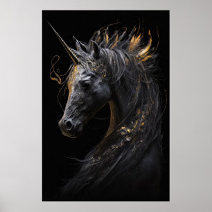 Unicorn Portrait Animal Fantasy Nature Wildlife  Poster