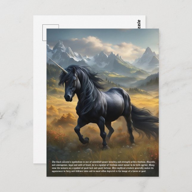 Unicorn  postcard (Front/Back)