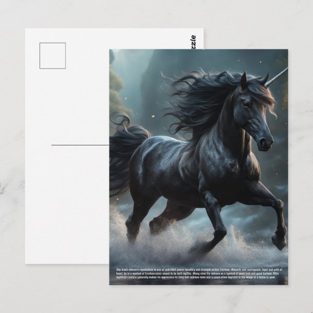 Unicorn  postcard (Front/Back)