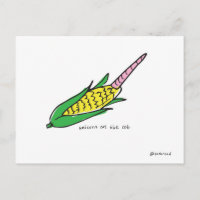 unicorn postcard