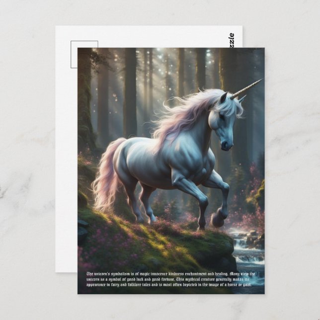 Unicorn  postcard (Front/Back)