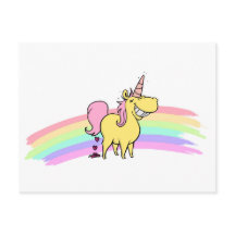 unicorn postcard