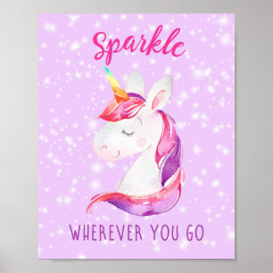 Unicorn Poster Prints (Sparkle Wherever You Go)