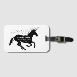 Unicorn Power Fake Math Formula Funny Luggage Tag