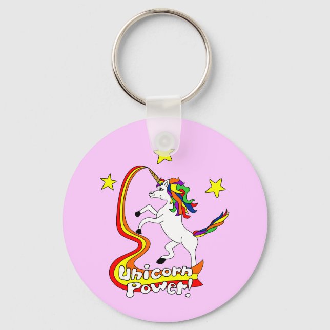 Unicorn Power! Key Ring (Front)