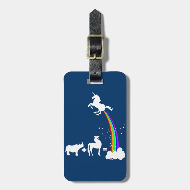 Unicorn power luggage tag (Front Vertical)