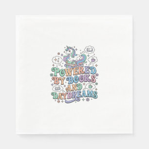 Unicorn Powered by Books and Daydreams Kawaii Vect Napkin