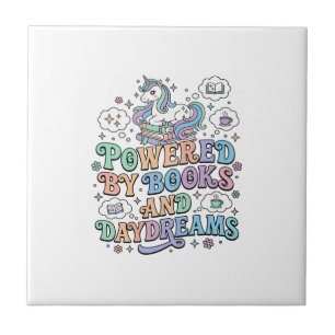 Unicorn Powered by Books and Daydreams Kawaii Vect Tile