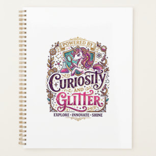 Unicorn Powered by Curiosity and Glitter Stylish W Planner