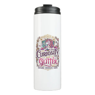 Unicorn Powered by Curiosity and Glitter Stylish W Thermal Tumbler
