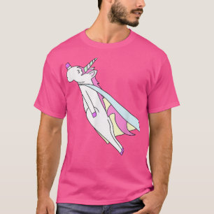Unicorn Powerful Flying Hero Rainbow T-Shirt