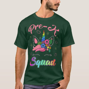 Unicorn Prek Squad Teacher Student Team Back To Sc T-Shirt