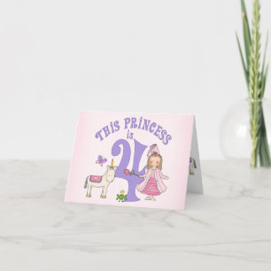 Unicorn Princess 4th Birthday Invitation