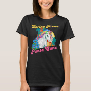 Unicorn Princess Child Spring Break Punta Cana Sch T-Shirt