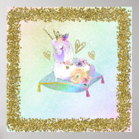 Unicorn Princess Diva Iridescent Rainbow Pastel