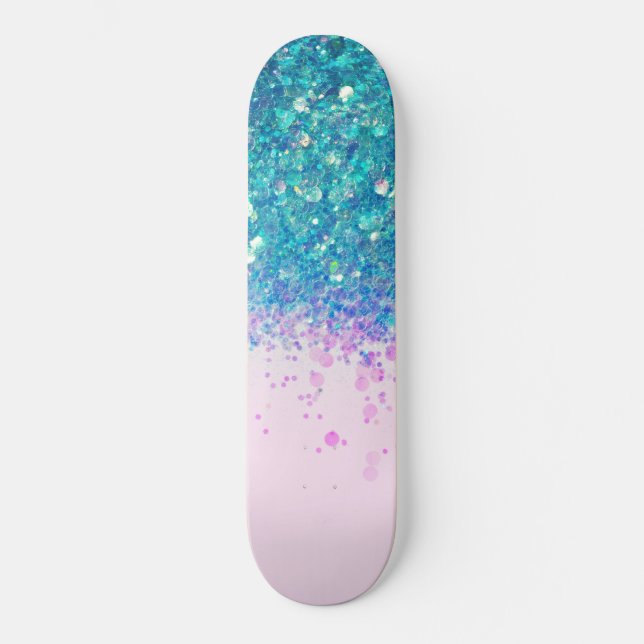 Unicorn Princess Glitter #4 Skateboard (Front)