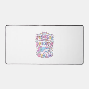 Unicorn Princess of the Unicorn Realm Charming POD Desk Mat