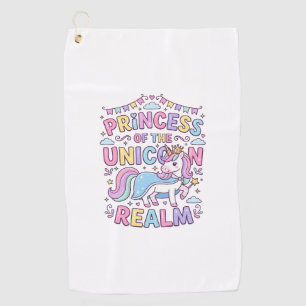 Unicorn Princess of the Unicorn Realm Charming POD Golf Towel