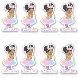 Unicorn Princess Sticker Baby Girl Pastel