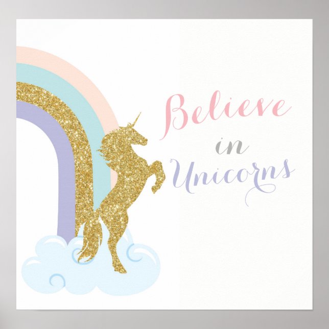 Unicorn Print, Unicorn Bedroom Decorations (Front)