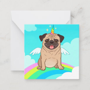 Unicorn Pug Card