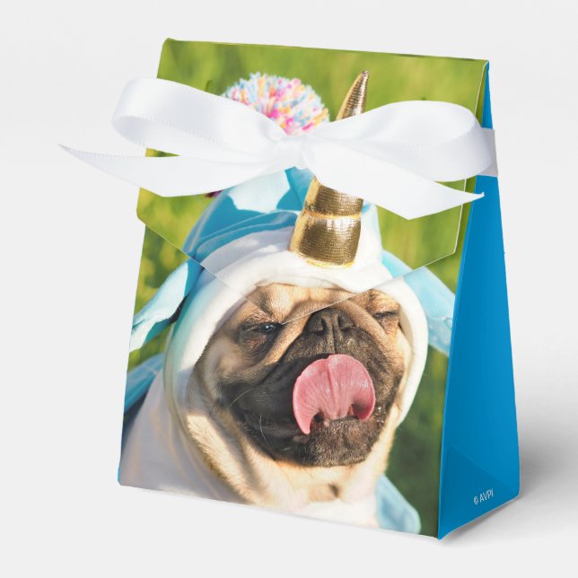 Unicorn Pug Favour Box (Front Side)