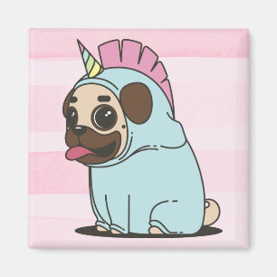 Unicorn Pug Magnet