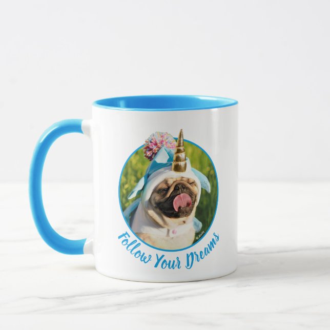 Unicorn Pug Mug (Left)