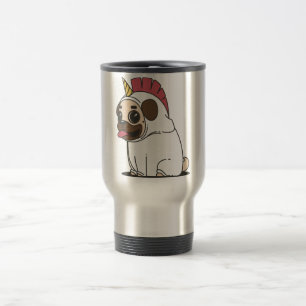 Unicorn Pug Travel Mug