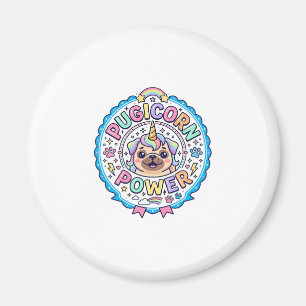 Unicorn Pugicorn Power Funny Cute Gift Design_1 Magnet