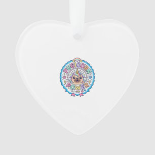 Unicorn Pugicorn Power Funny Cute Gift Design_1 Ornament