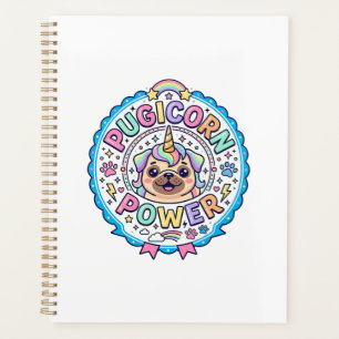 Unicorn Pugicorn Power Funny Cute Gift Design_1 Planner