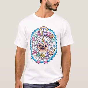 Unicorn Pugicorn Power Funny Cute Gift Design_1 T-Shirt