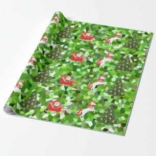 Unicorn Pulling Santa's Sleigh Christmas Gifts Wrapping Paper