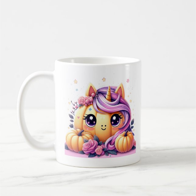 Unicorn pumpkin 01 coffee mug (Left)