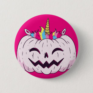Unicorn Pumpkin 6 Cm Round Badge