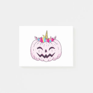 Unicorn Pumpkin Post-it Notes